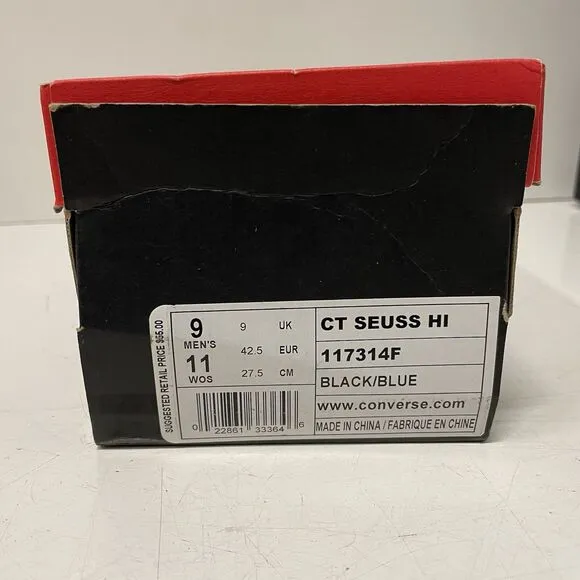 Converse Chuck Taylor Dr. Suess RARE Shoes If I Ran The Zoo - Mens Sz 9 Wmns 11