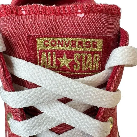 Converse CTAS Women's Shoes Gym Red/Gold/White/Pink Size 9