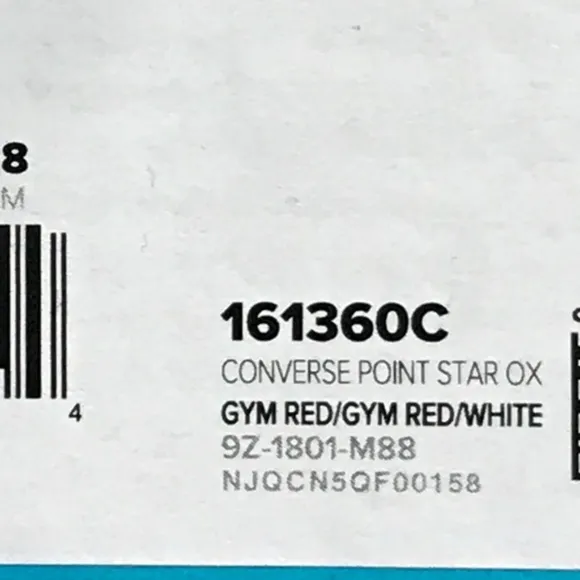 Converse Point Star Ox Gym Red White Shoes