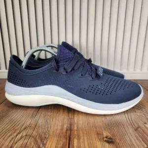 Crocs LiteRide 360 Pacer Womens 10 Blue Lace Up Walking Tennis Shoes 206705 NEW