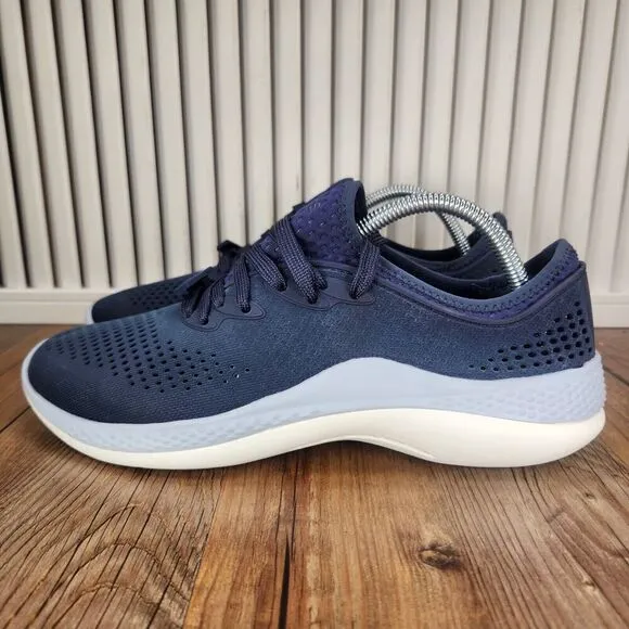 Crocs LiteRide 360 Pacer Womens 10 Blue Lace Up Walking Tennis Shoes 206705 NEW