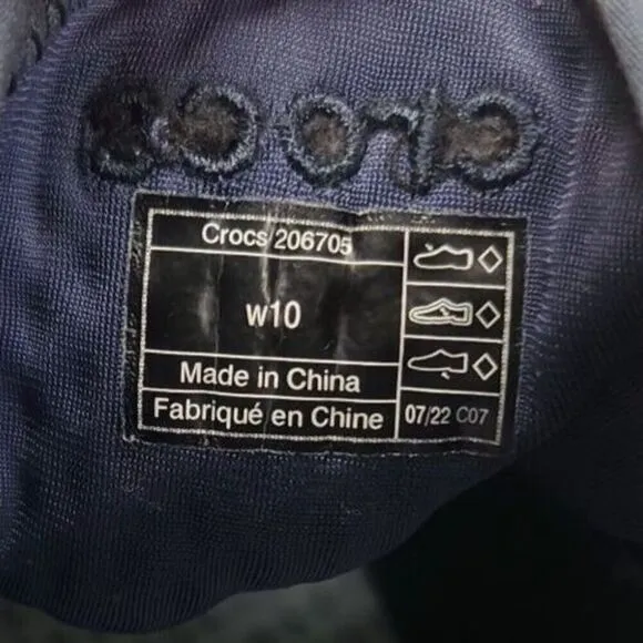 Crocs LiteRide 360 Pacer Womens 10 Blue Lace Up Walking Tennis Shoes 206705 NEW