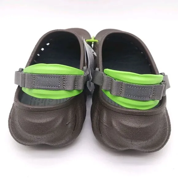 Crocs (Mens 10 Womens 12) Echo Sandstorm Clog Slip On Shoes Sandals Coffee Brown