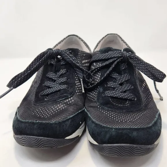 Dansko Hayes Black Walking Comfort Shoes Sneakers Womens 37 US 6.5 Lace Up