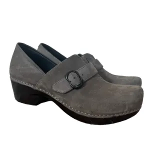 Dansko Nubuck Leather Tamara Stain Resistant Clog Shoes Gray 37 US 6.5-7