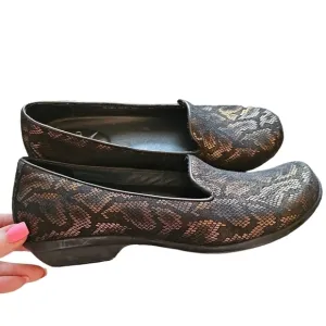 Dansko sz 41 black metallic copper clog shoes sz 11 SH10