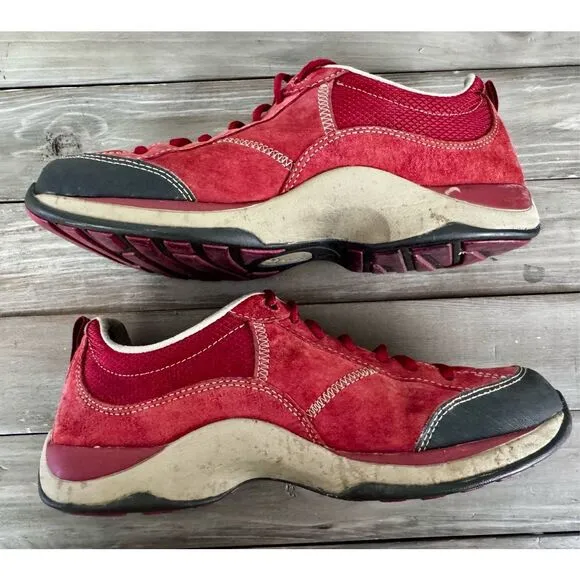 Dansko Women's Sabrina Red Suede Walking Shoes Size 41 US 10.5-11.
