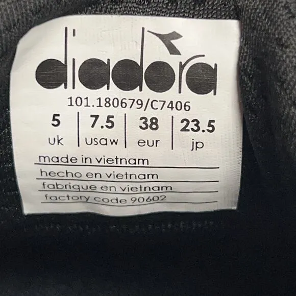 Diadora Mythos Vigore 3 Womens 7.5 Black Running Shoes