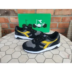 Diadora N9002 LUX Black Rich Gold Snakers 501.178351 Mens Size 7.5 NIB
