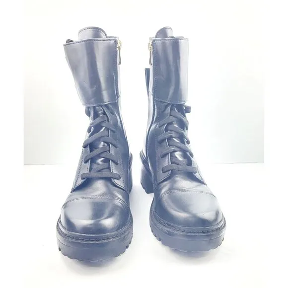 DKNY Womens Bart Lugged Sole Combat Boots - Size 8.5