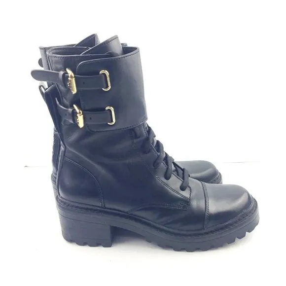DKNY Womens Bart Lugged Sole Combat Boots - Size 8.5