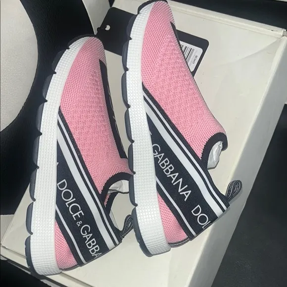 Dolce &amp; Gabbana Kids Pink Slip-On Sneakers