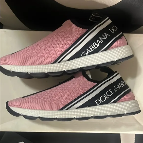 Dolce &amp; Gabbana Kids Pink Slip-On Sneakers