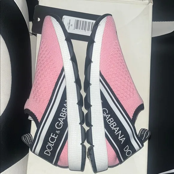 Dolce &amp; Gabbana Kids Pink Slip-On Sneakers