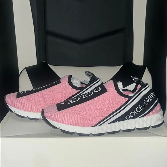 Dolce &amp; Gabbana Kids Pink Slip-On Sneakers