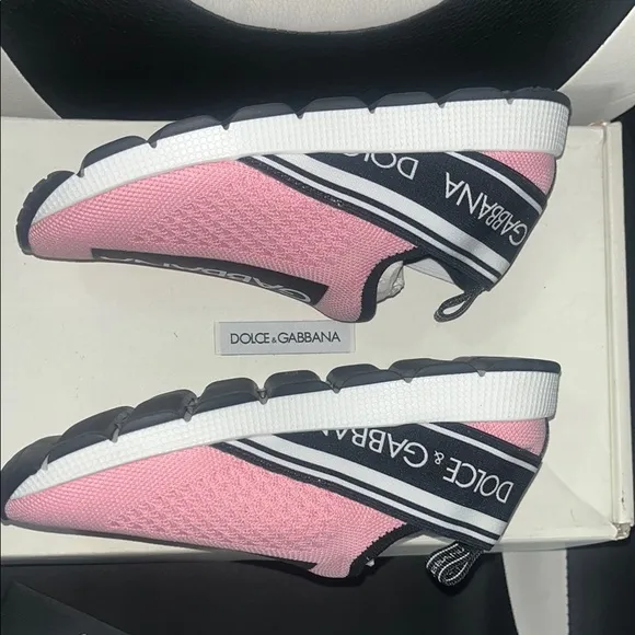 Dolce &amp; Gabbana Kids Pink Slip-On Sneakers