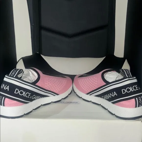 Dolce &amp; Gabbana Kids Pink Slip-On Sneakers