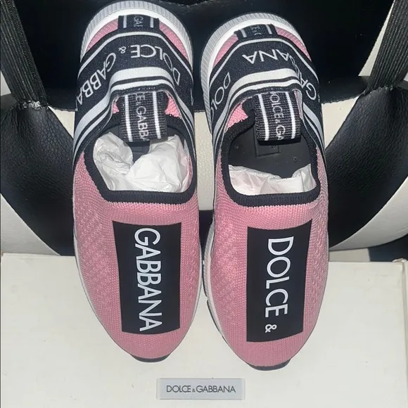 Dolce &amp; Gabbana Kids Pink Slip-On Sneakers