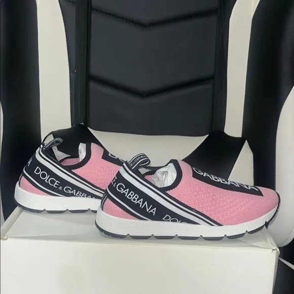 Dolce &amp; Gabbana Kids Pink Slip-On Sneakers