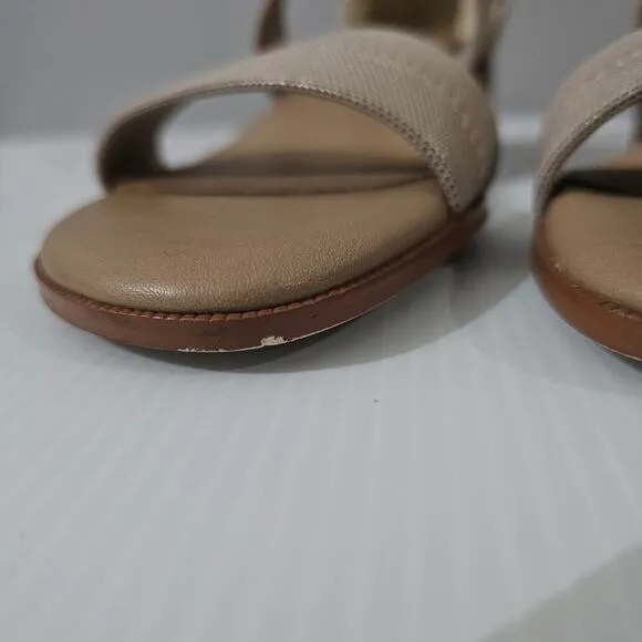 Donald J Pliner Anitra Sandal Pump Heel Stretch Gold Size 10 NWOT
