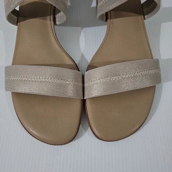 Donald J Pliner Anitra Sandal Pump Heel Stretch Gold Size 10 NWOT