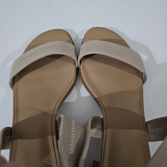 Donald J Pliner Anitra Sandal Pump Heel Stretch Gold Size 10 NWOT