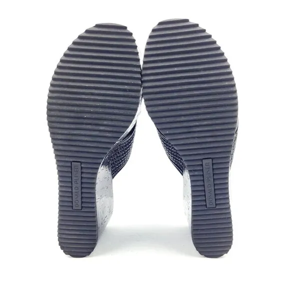 DONALD J.‎ PLINER Womens Criss Cross Front Peep Toe Wedge Sandals