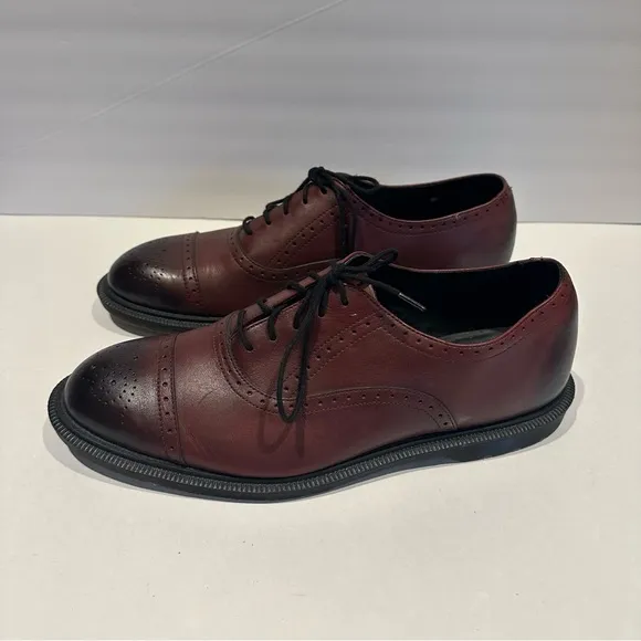 Dr. Martens men's Morris Temperley Brogues cherry red