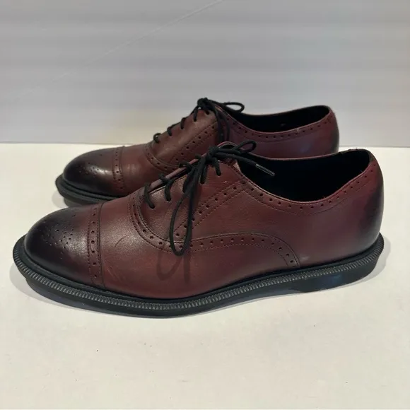 Dr. Martens men's Morris Temperley Brogues cherry red