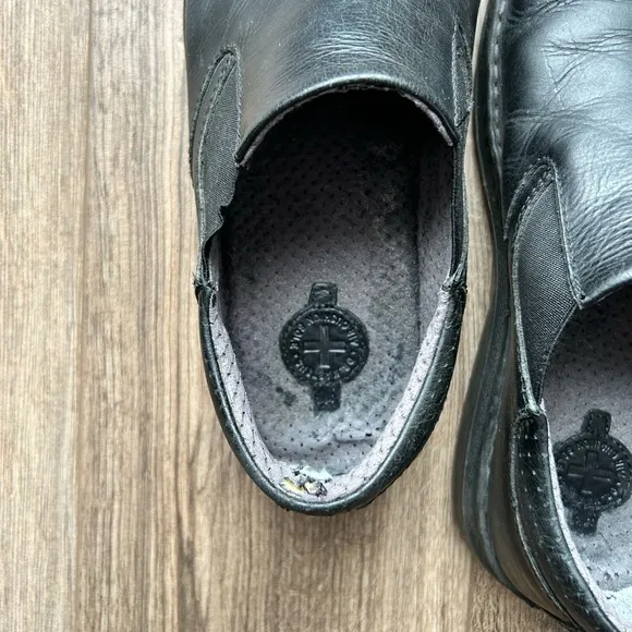 Dr. Martens Orson Black Leather Slip On Shoes | 10
