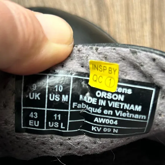 Dr. Martens Orson Black Leather Slip On Shoes | 10
