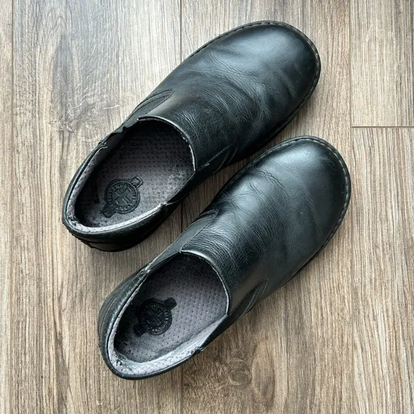 Dr. Martens Orson Black Leather Slip On Shoes | 10