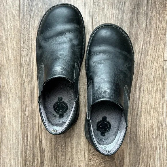 Dr. Martens Orson Black Leather Slip On Shoes | 10