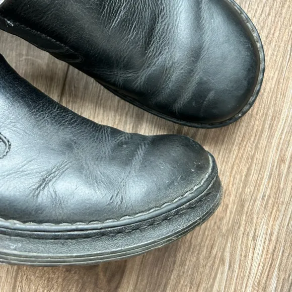 Dr. Martens Orson Black Leather Slip On Shoes | 10