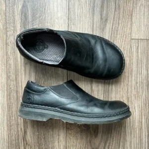 Dr. Martens Orson Black Leather Slip On Shoes | 10
