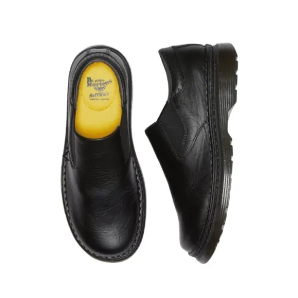 Dr. Martens Orson Black Leather Slip On Shoes | 10