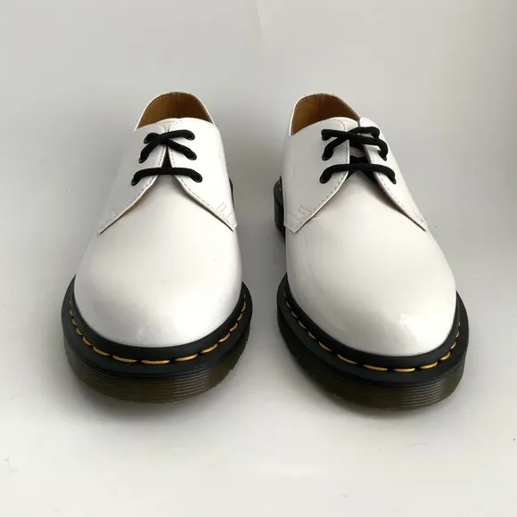 Dr. Martens Women Size 9M White 1461 Smooth Patent Leather Oxfords