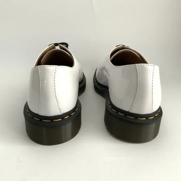 Dr. Martens Women Size 9M White 1461 Smooth Patent Leather Oxfords
