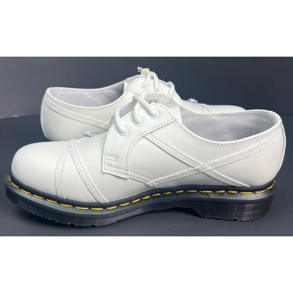 Dr. Martens Womens 1461 Bow Smooth White Leather Oxford Shoes Size 8 US