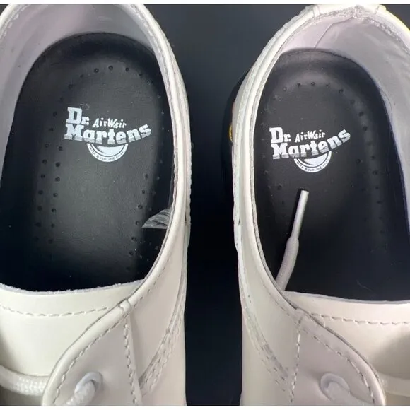 Dr. Martens Womens 1461 Bow Smooth White Leather Oxford Shoes Size 8 US