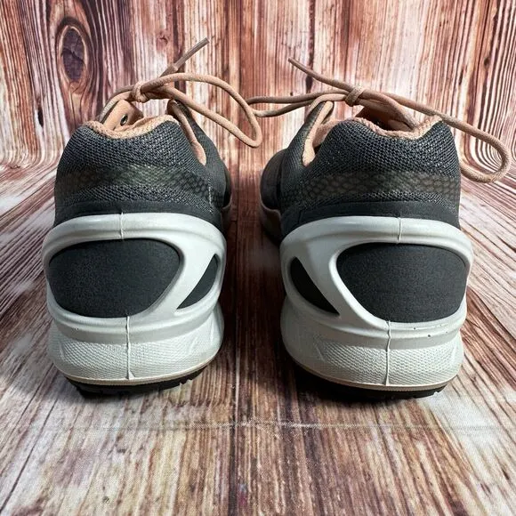Ecco FJUEL RACER Womens Sz 10 Gray Green Biom Running Shoes Gym Trainer Sneakers
