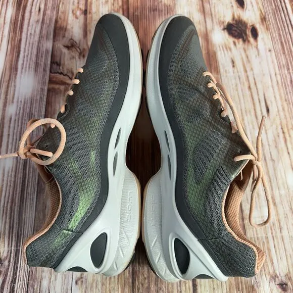 Ecco FJUEL RACER Womens Sz 10 Gray Green Biom Running Shoes Gym Trainer Sneakers