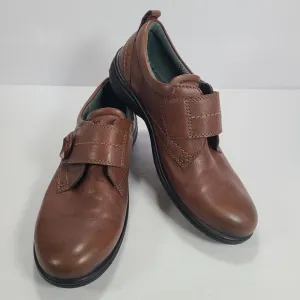 Ecco Shore Brown Leather Button Walking Shoes Women’s Size 5