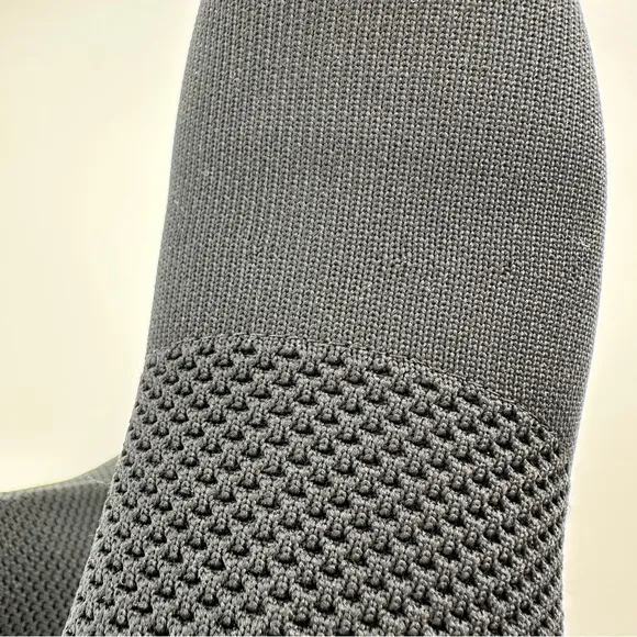 Eileen Fisher Clever Slip On Black Stretch Ankle Boots Textured Knit Size 9.5