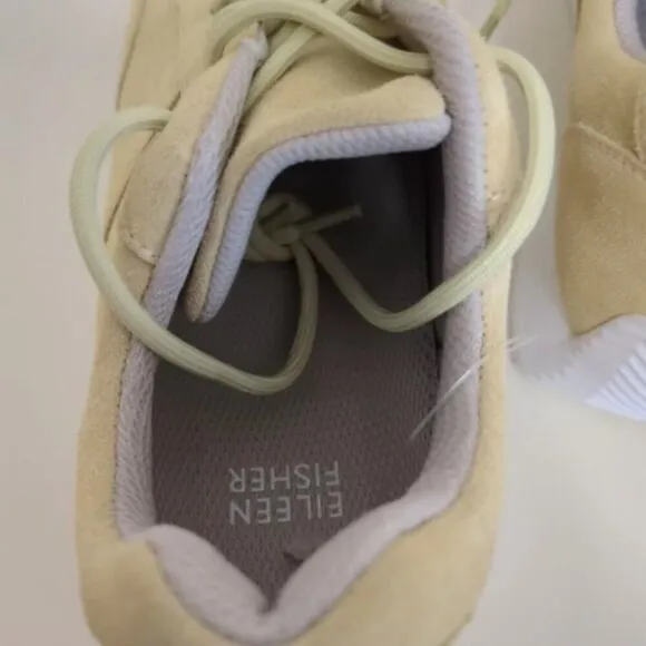 Eileen Fisher Haste Suede Camel Color Tie Sneakers, Women’s Size 8, NWOT