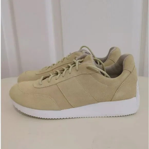 Eileen Fisher Haste Suede Camel Color Tie Sneakers, Women’s Size 8, NWOT