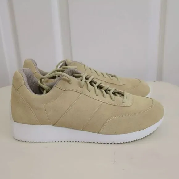 Eileen Fisher Haste Suede Camel Color Tie Sneakers, Women’s Size 8, NWOT