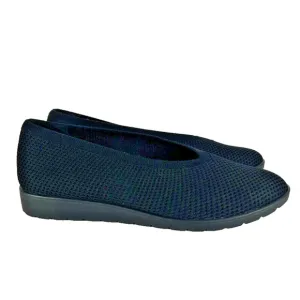 Eileen Fisher Wedge Ballerina Shoes Women's Size 9 Black Heaven Stretch Slip On