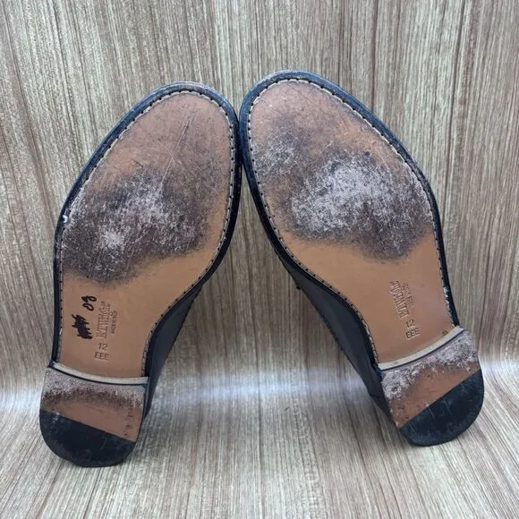 ET Wright Gray Leather &amp; Lizard Slip On Tassel Loafer Shoes Men’s Size 12 EEE