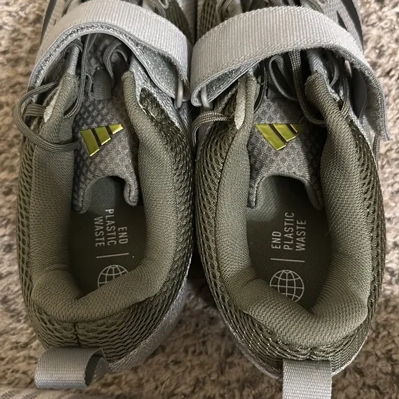 EUC Adidas Powerlifting Olive Green Athletic Shoes